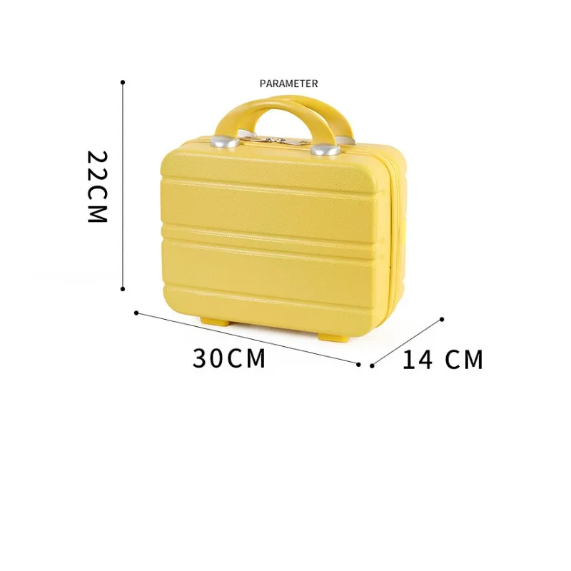 14 Inch Mini ABS Cosmetic Bag Portable Travel Makeup Suitcase Decorative Hand Luggage Carrying Bag Women Girls