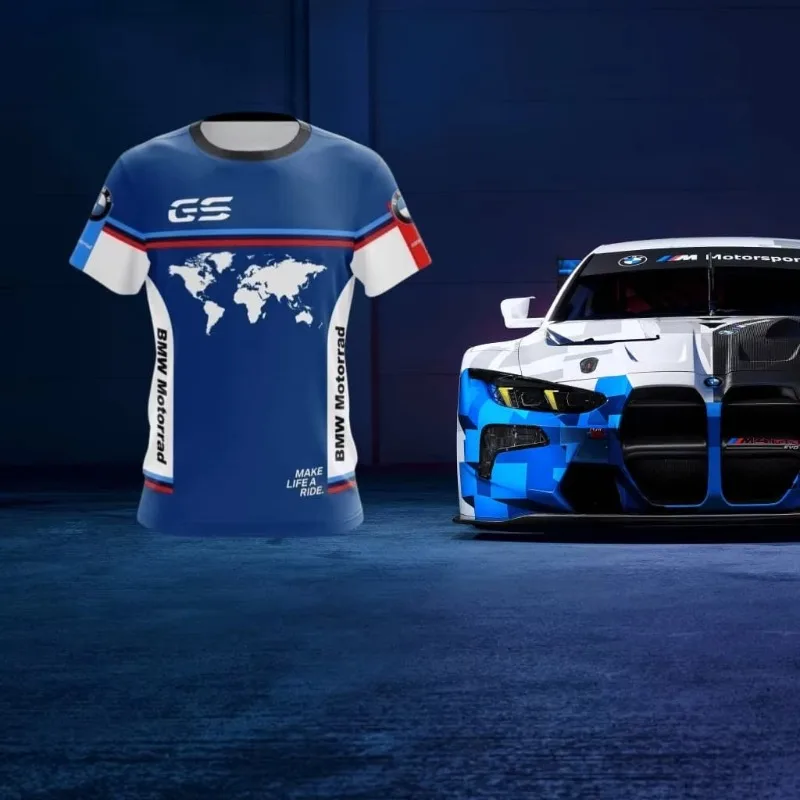 

BMW GS Motorrad 3D Printed Motorcycle Riding Breathable, Quick Drying, Loose and Comfortable Round Neck Short Sleeved T-shirt