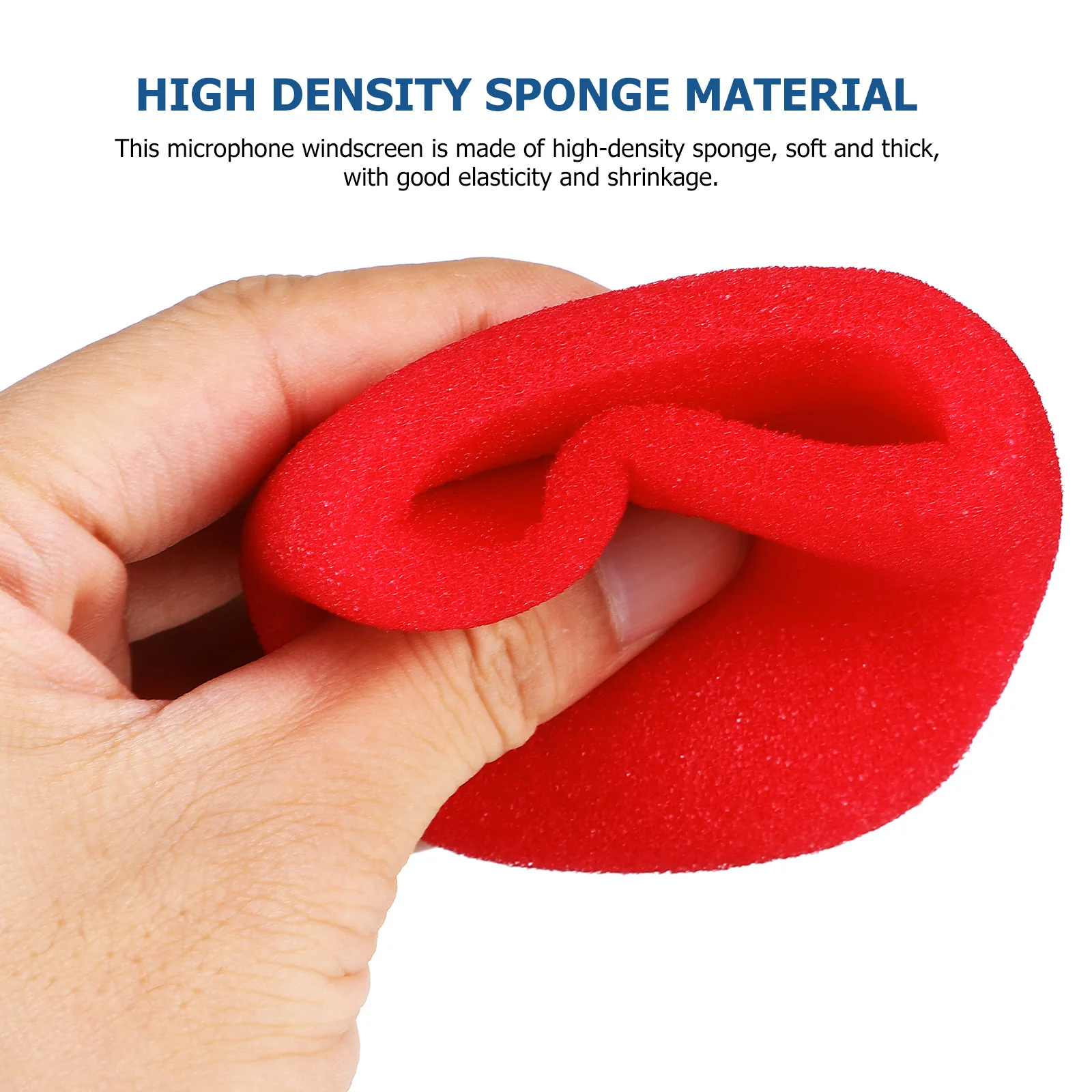 

Microphone Sponge Foam Cover Thickened Protective Wooden Sponges Covers Handheld Shield Mask