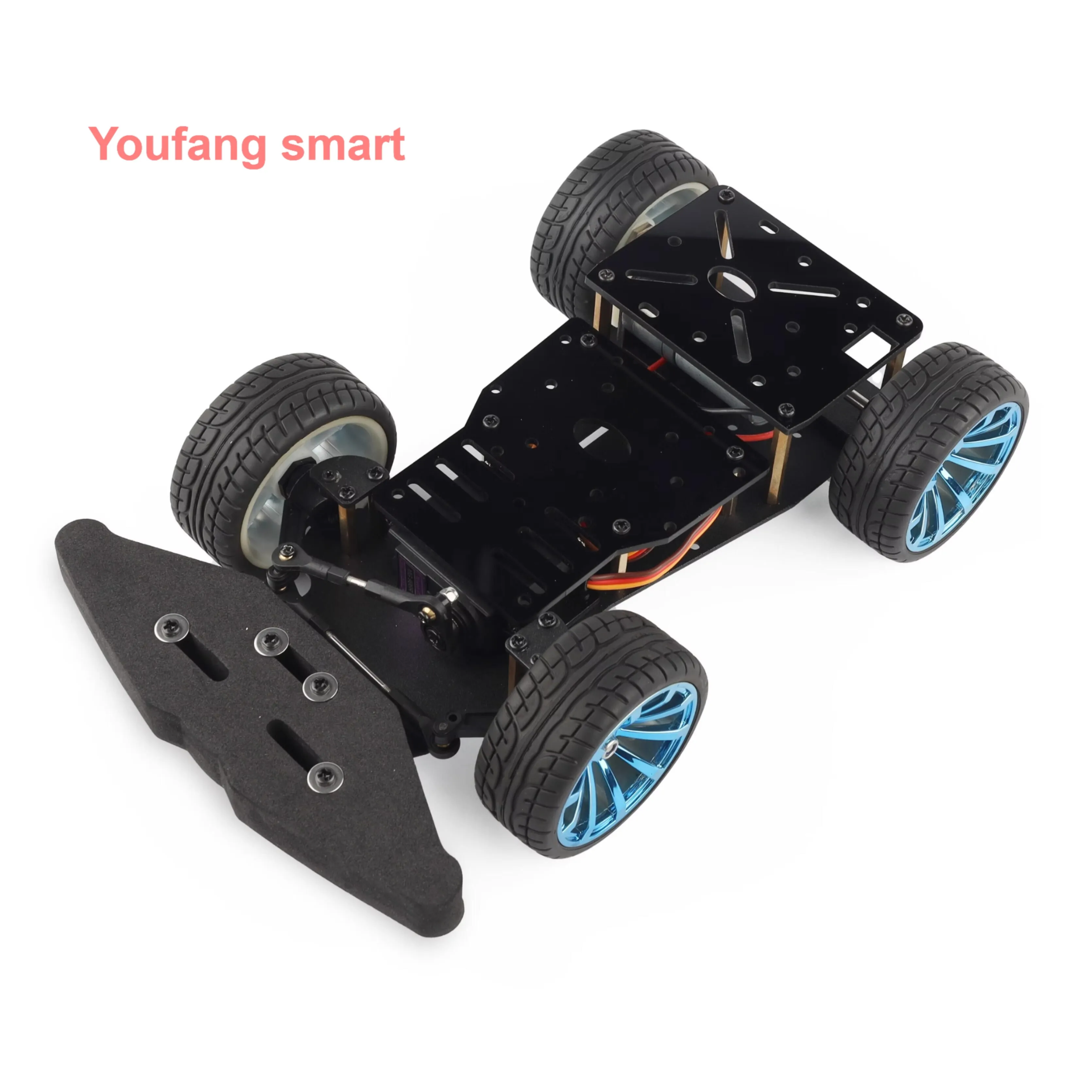 Ackerman Trolley Metal Chassis with GA25-370 Motor Robot Car For Arduino Robot DIY Kit Rear Wheel Drive E-Race 4WD Robotic Car