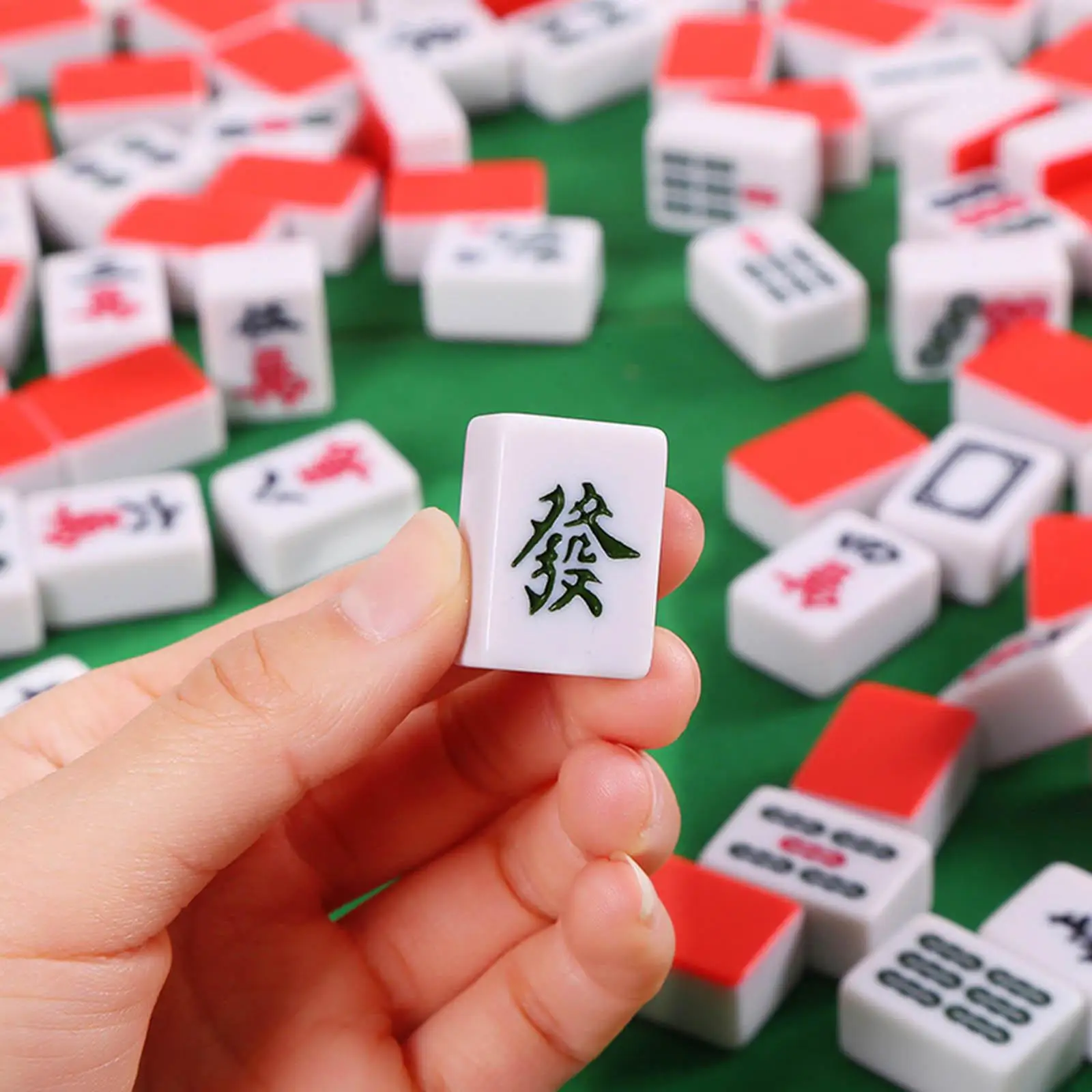 Mini Mahjong Set Activity Game Board Game Traditional Mahjong Set for Party