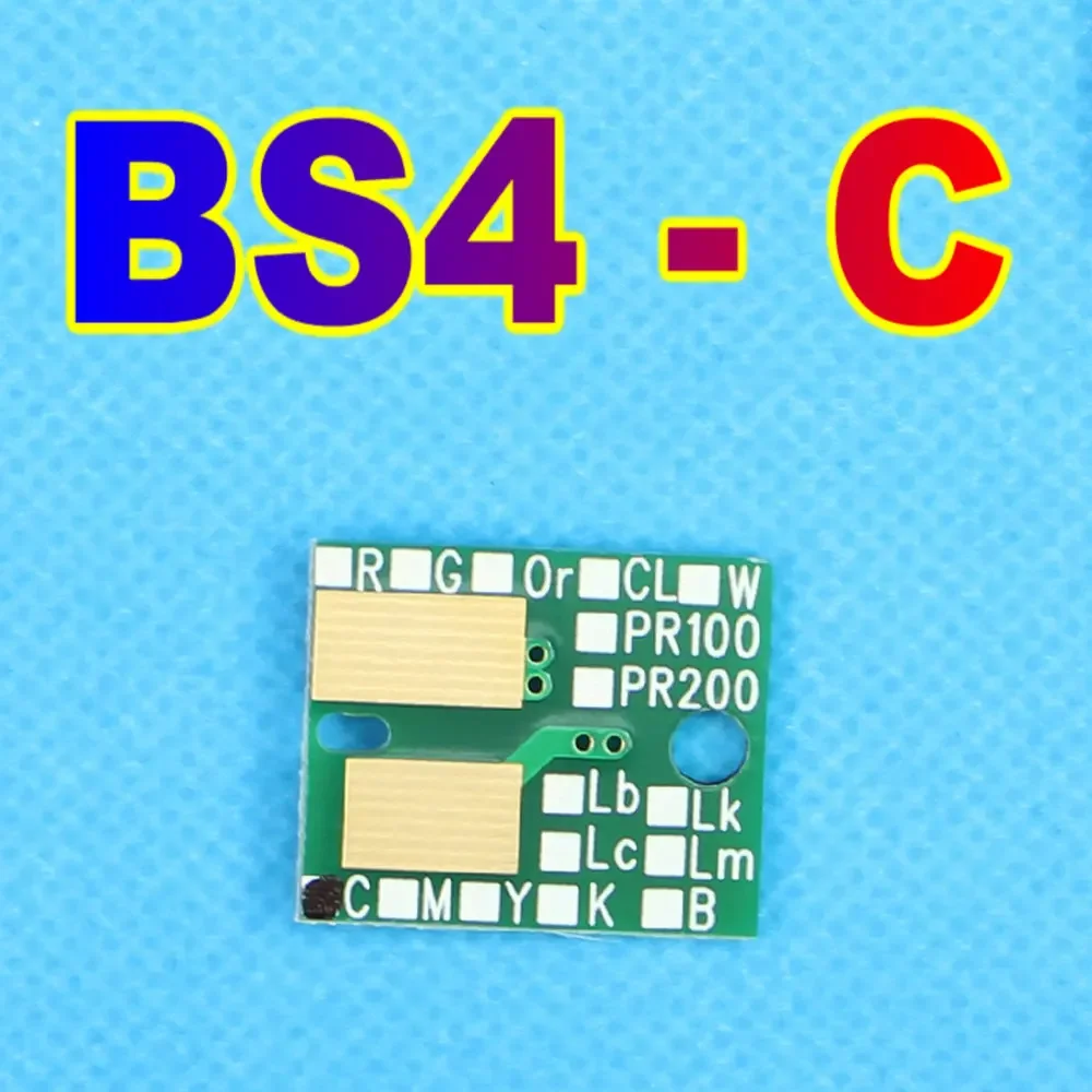 BS4 Printer Ink Chip BS4K BS4C BS4M BS4Y For MIMAKI BS4 Disposable 2L Printer Ink Chip Ic BS4 For UJF 3042 UJF 6042 JFX200 Chips