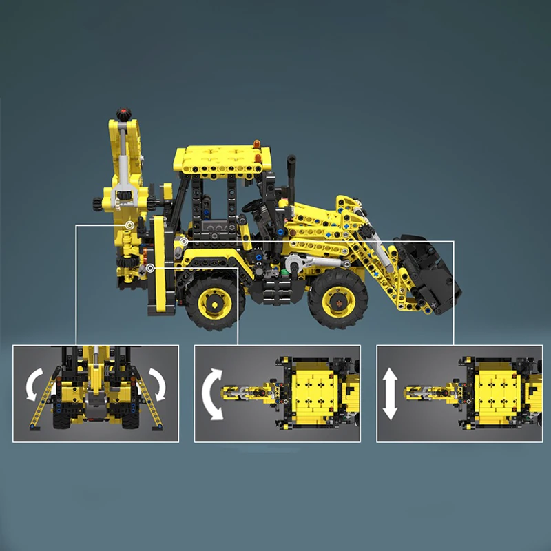 1120 قطعة Moc مدينة الهندسة JCB 3CX المدمجة حفار نموذج التكنولوجيا اللبنات الإبداعية الأطفال الطوب اللعب هدية