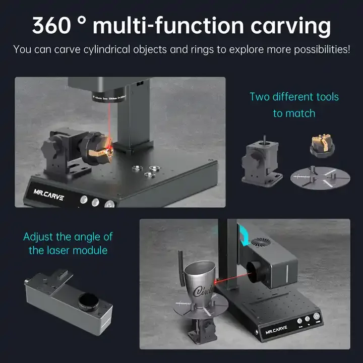

Mr Carve M4 Laser Beam Marker Keyboard Fiber Laser Makers Mark Engrave Marking Machines for Metal Wood Plastic