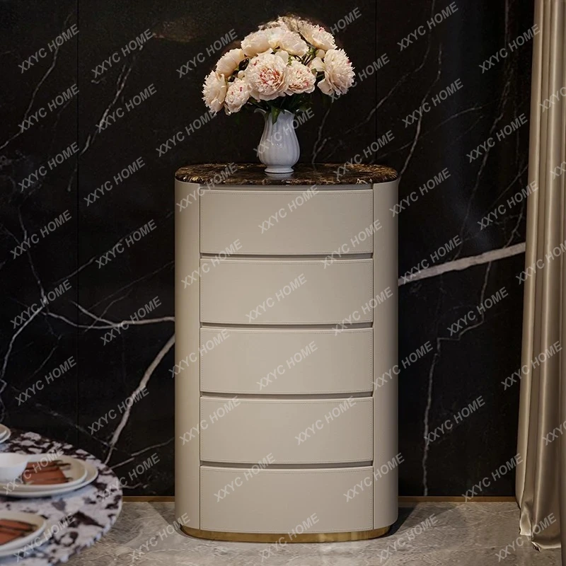 

Легкий роскошный комод в современном стиле, простой и модный, с индивидуальными ящиками для хранения, высококачественный комод для спальни.