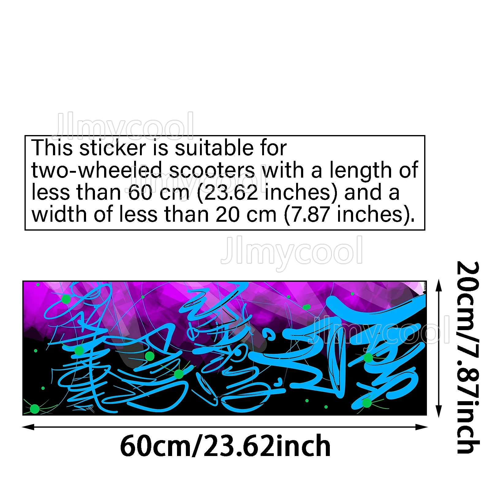 Wild Shades Graffiti Fiesta Pattern Scooter Sticker Scooter Decorative Stickers Cool DIY for Electric Scooters Portable