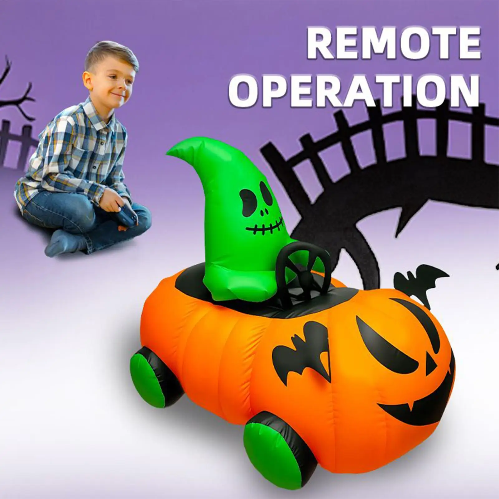 

Детские надувные тыквы, игрушечный автомобиль, 2,4G, беспроводной пульт дистанционного управления, электрический автоматический надувной ходьба, подарок на Хэллоуин, активный отдых на свежем воздухе