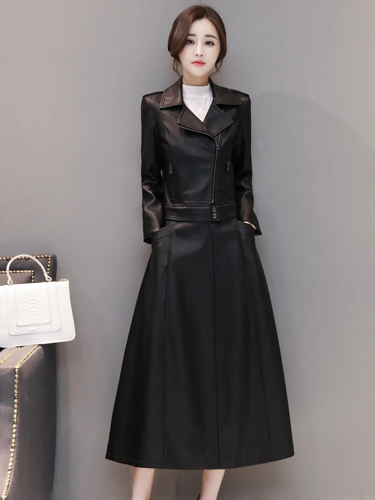 Nuovo Cappotto Antivento in Vera Pelle di Pecora da Donna Sle Haifeng, Versione Coreana Slim Fit a Mezza Lunghezza, per Primavera e Autunno