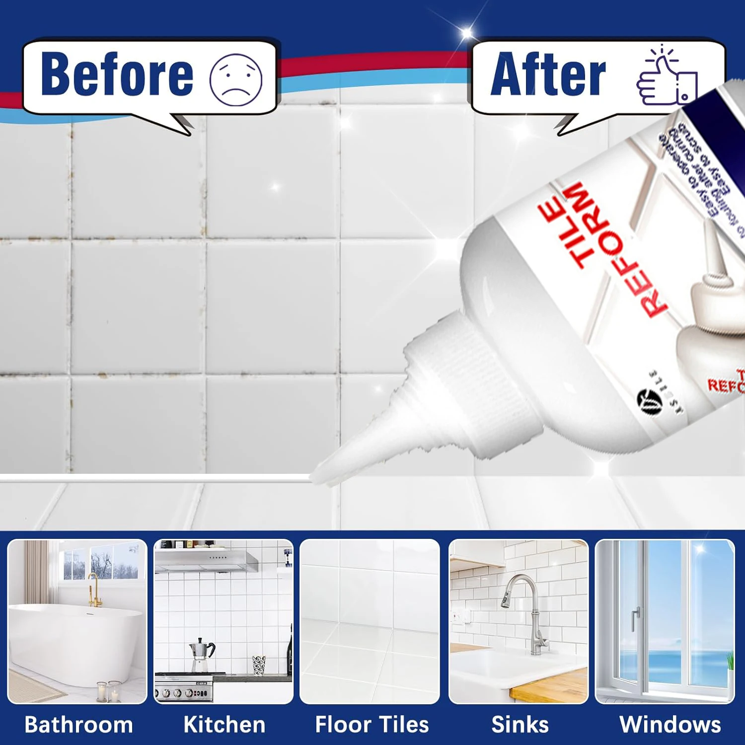 

150ml Ceramic Tile Joint Waterproof Bathroom Ceramic Grout Repair Agent Grout Tiling Ceramic Tile Filler Refill Agent For Floor