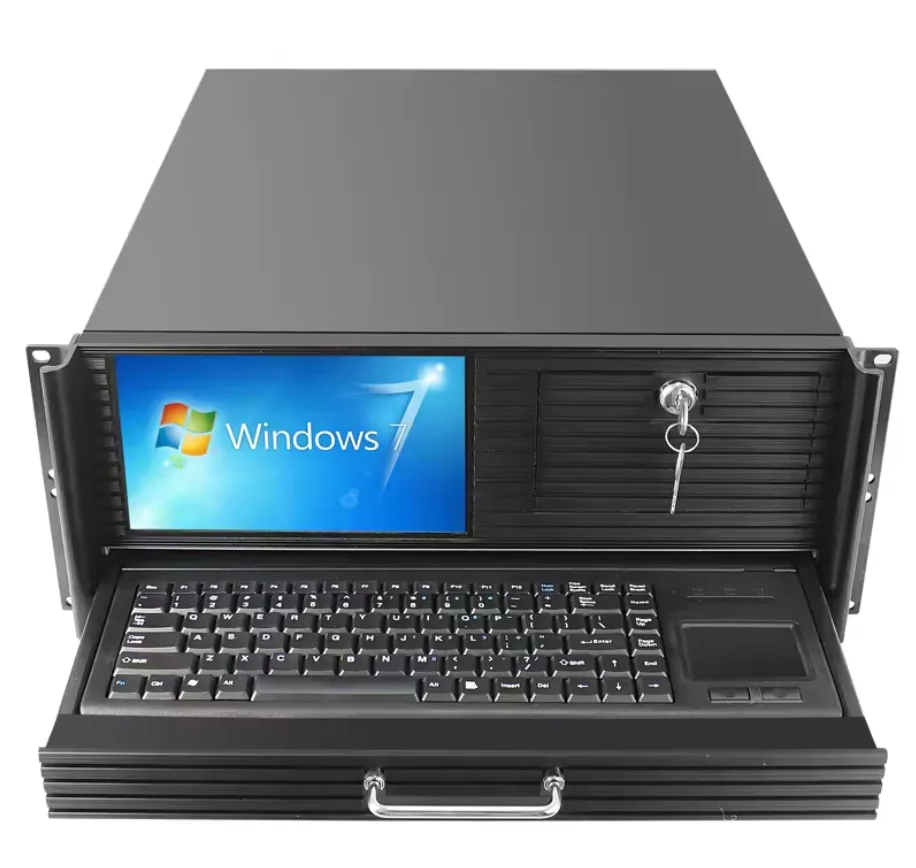IPC 2 Bays 4U KVM Server Cases with Lock Industrial Plastic 4U ATX PSU with Fan Stock Industrial PC Case Storage Server Chassis
