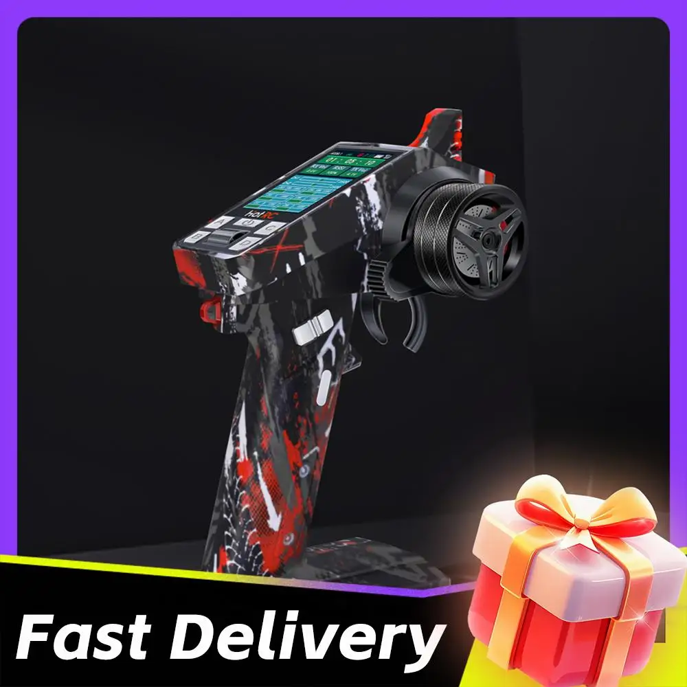 

8-канальный радиоуправляемый передатчик и приемник с экраном, 2.4G пульт дистанционного управления для радиоуправляемых машин, дрифтовых моделей, кораблей, танков