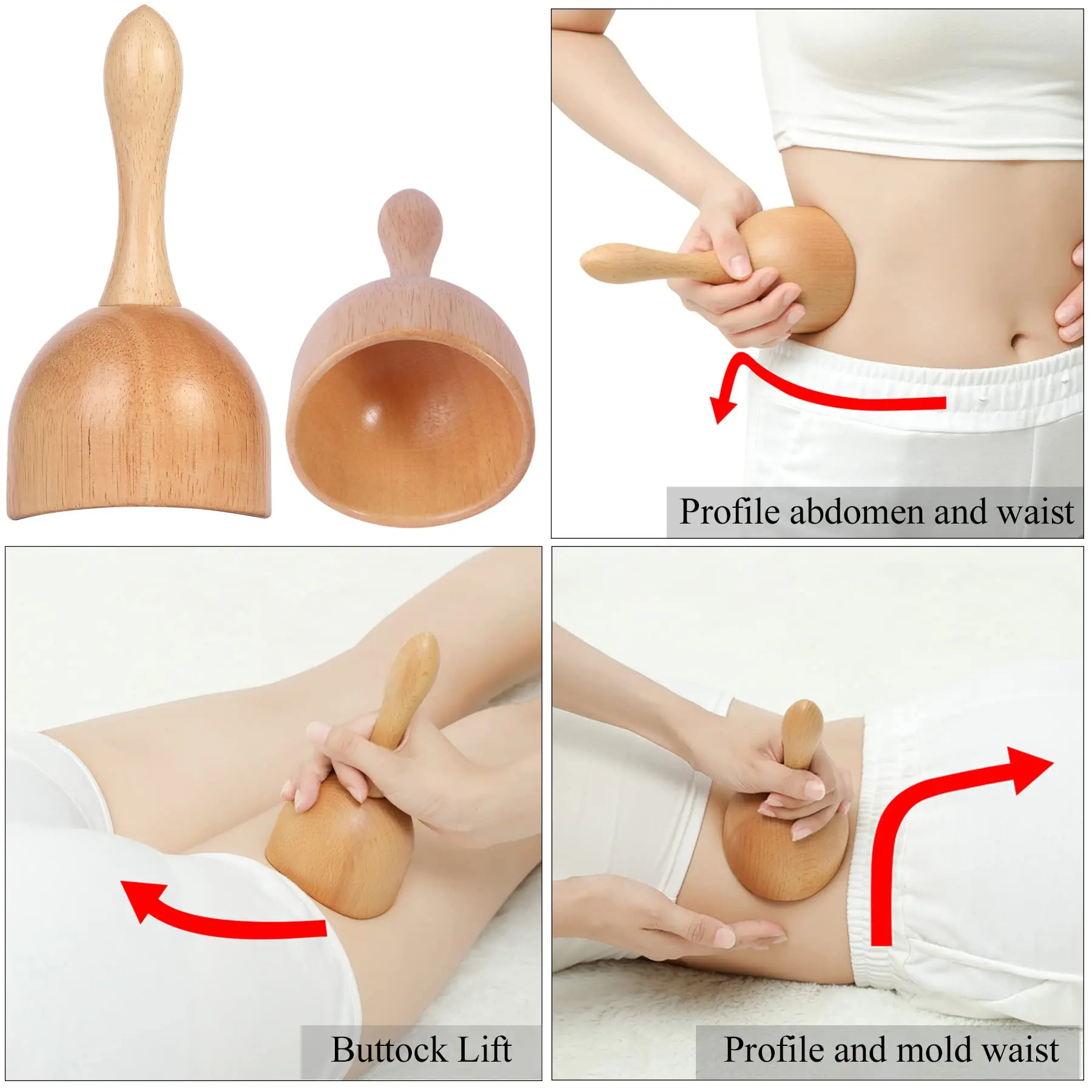 1 ピース/3 個木製ローラーマッサージツールリンパ排水 Maderoterapia 木製マッサージかっさツールボディ輪郭整形