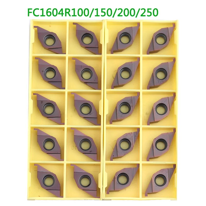 10PCS FC1604R100 FC1604R150/200/250 LF6018 ED Slot Blade DESKAR CNC Lathe End Face Grooving Inserts Metal Cutter Turning Tools