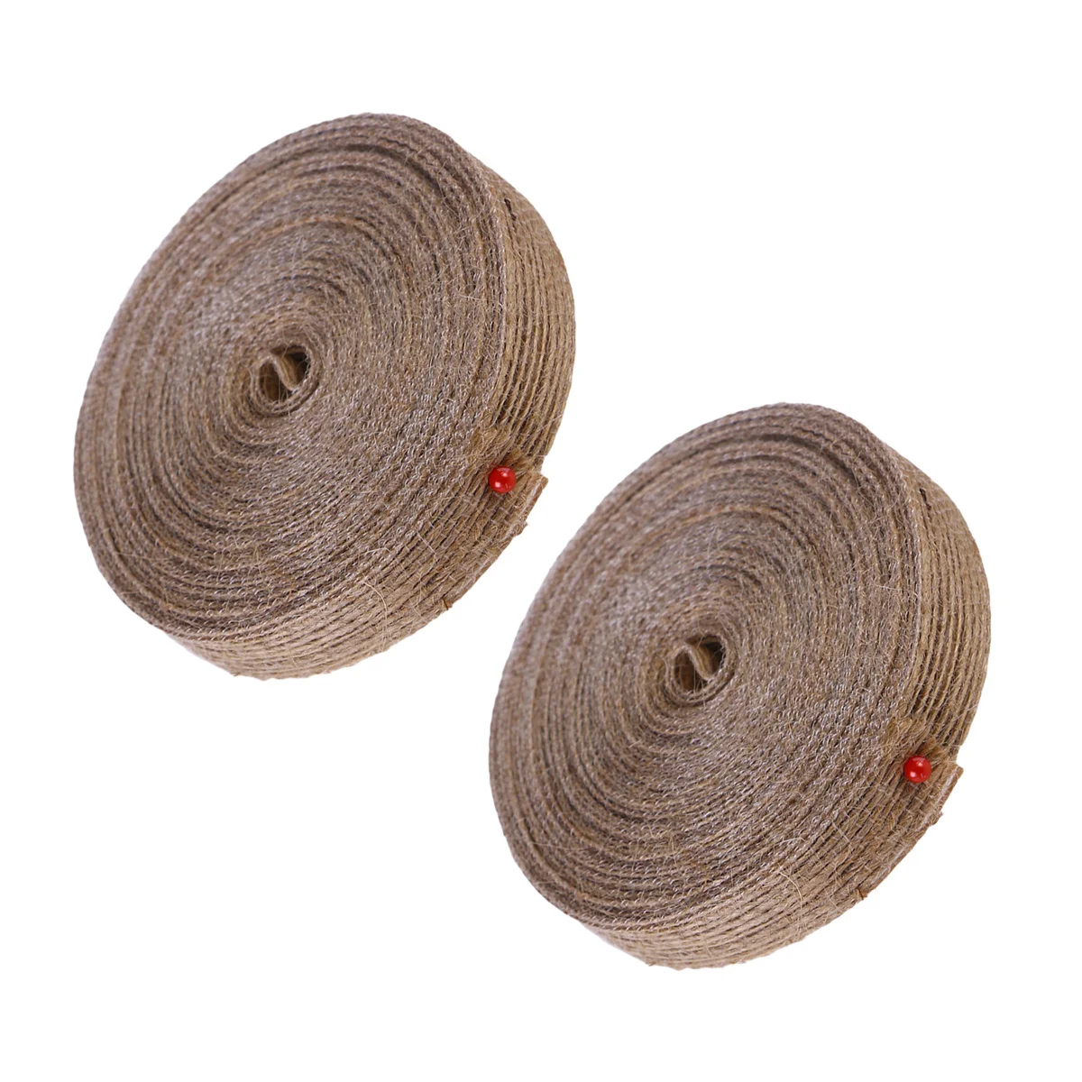 

2Pcs Jute Burlap Ribbon Natural Brown DIY Crafts Embellishing Home Decor Gift Baskets Floral Accent Versatile Webbing