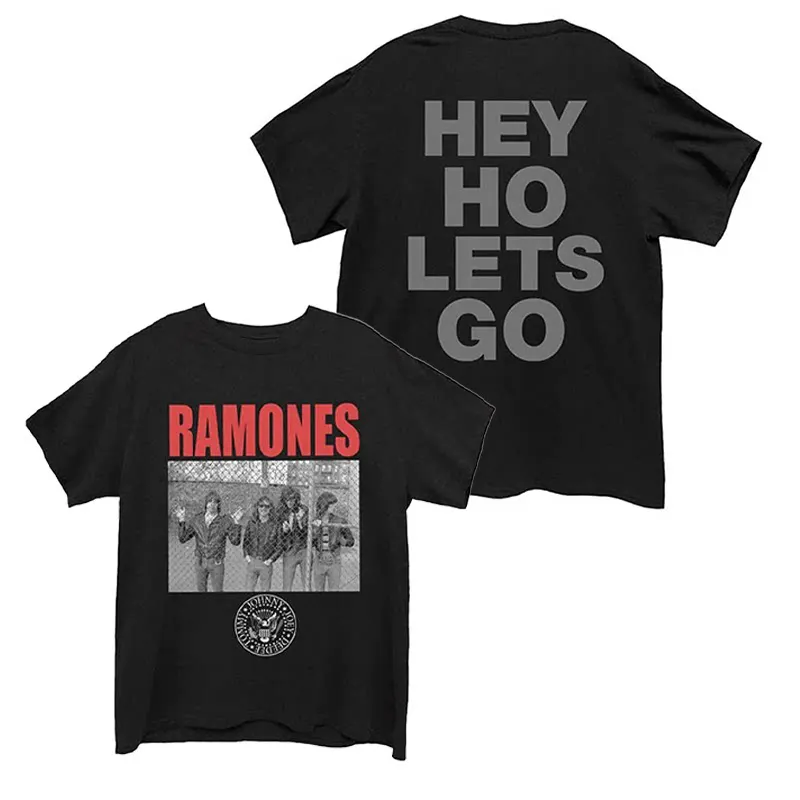 Camiseta de Manga Corta con Estampado de Algodón de la Banda Punk Americana Legendaria The Ramones - Música Rock 2026
