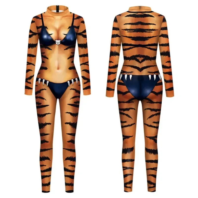 

Забавные животные, тигр, 3D цифровая печать, чулки с длинными рукавами, комбинезон на Хэллоуин для взрослых мужчин, сценическое представление, вечеринка, аниме Cosp