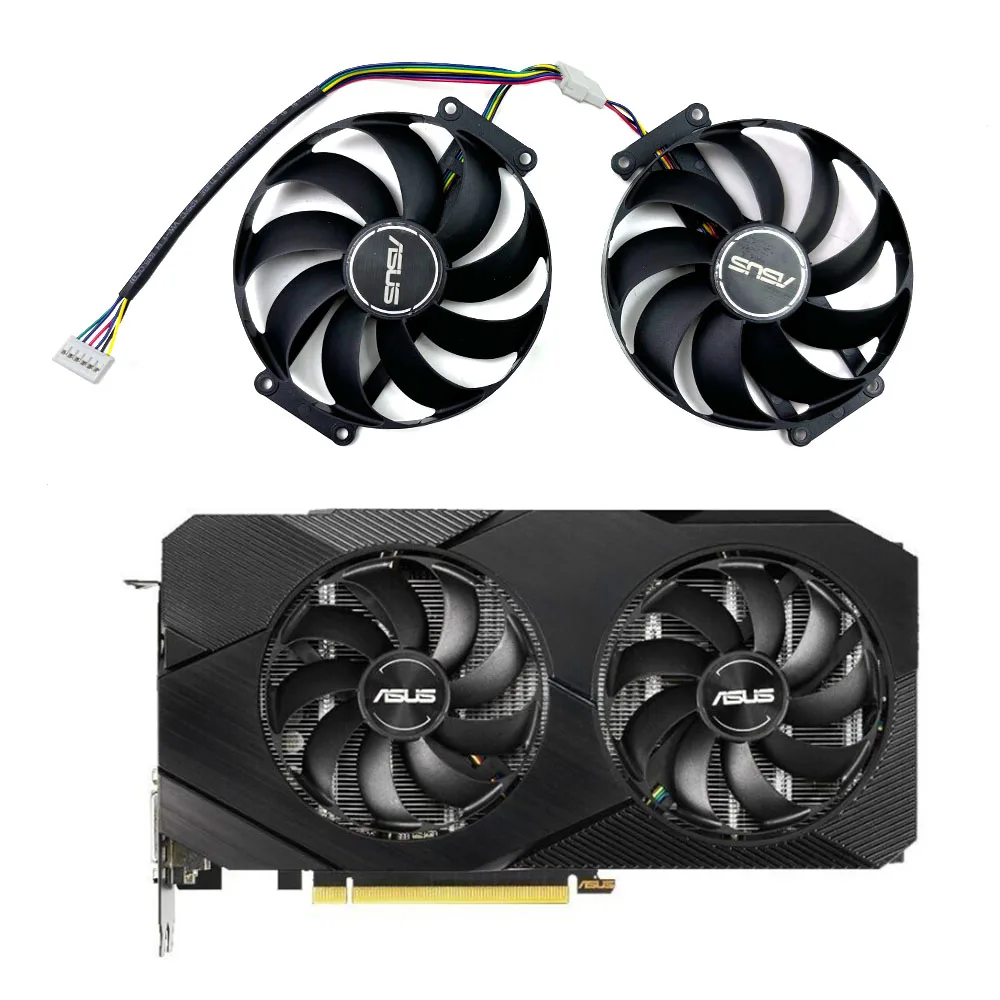 ASUS FDC10H12S9-C T129215SU 6PIN RTX 2060 Super GPU Fan for ASUS GTX 1660 1660Ti Dual EVO OC RTX2070 Graphics Card Cooler Fan