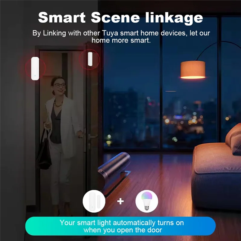 GOOD-Smart Магнитный дверной датчик Zigbee Дверной датчик для домашней безопасности Беспроводной контактный датчик Программируемый с Smart Life