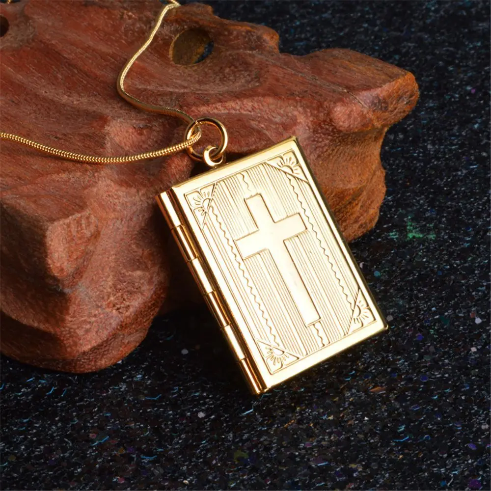 Locket Gifts Pendant Women Pciture Frame Christian Jewelry Chains Necklace Clothing Accessories