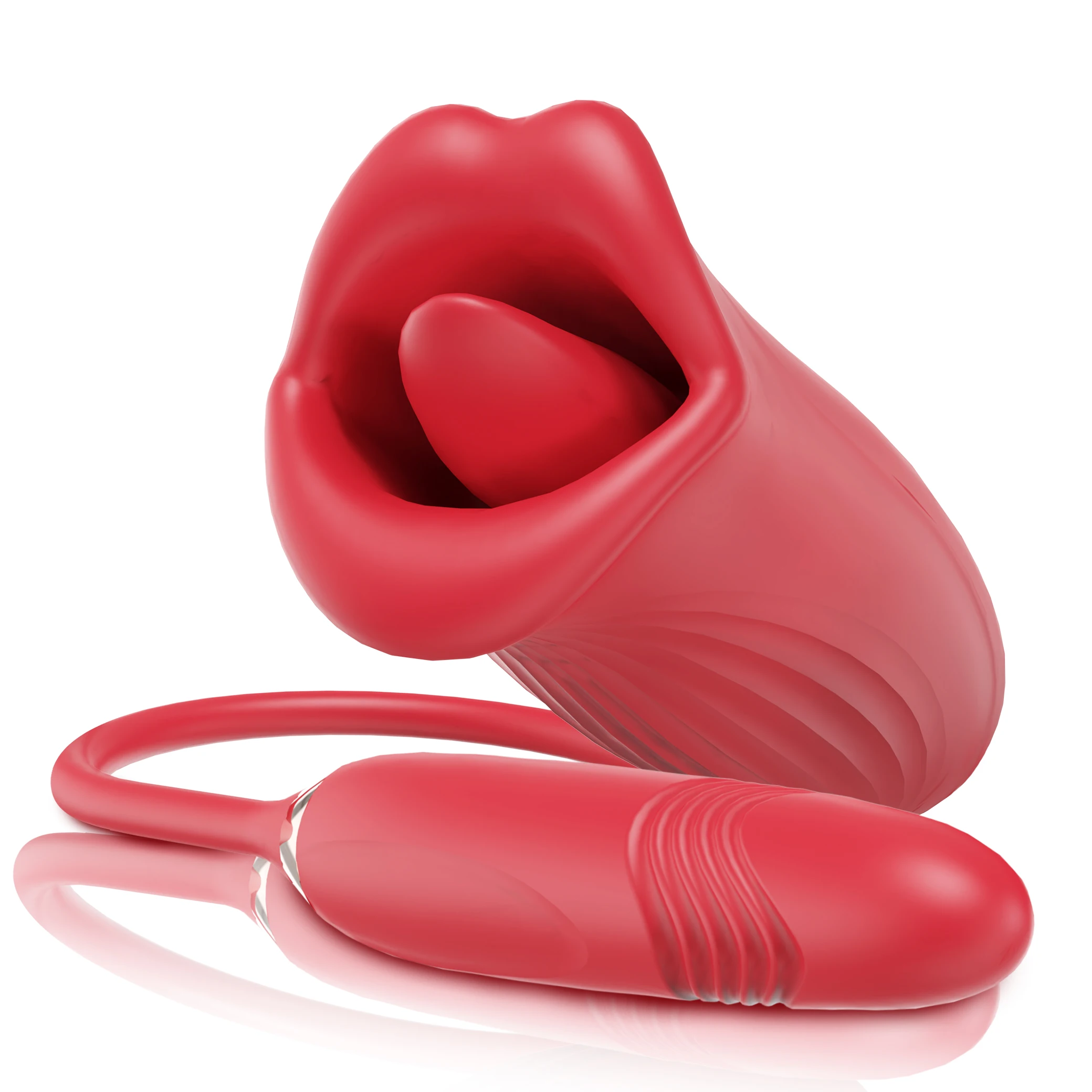 Powerful Thrusting Sucking Dildo Vibrator for Women Tongue Licking Clitoris Sucker Oral Nipple Stimulator Egg Sex Toys for Adult