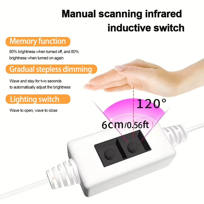 السوبر مشرق USB تيار مستمر 5 فولت COB LED قطاع ضوء 320 المصابيح/م اليد الاستشعار التبديل لعيد الميلاد حزب عطلة زينة