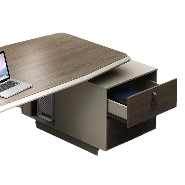 Boss table, office table and chair combination, simple and modern atmosphere, large desk manager, supervisor table, president