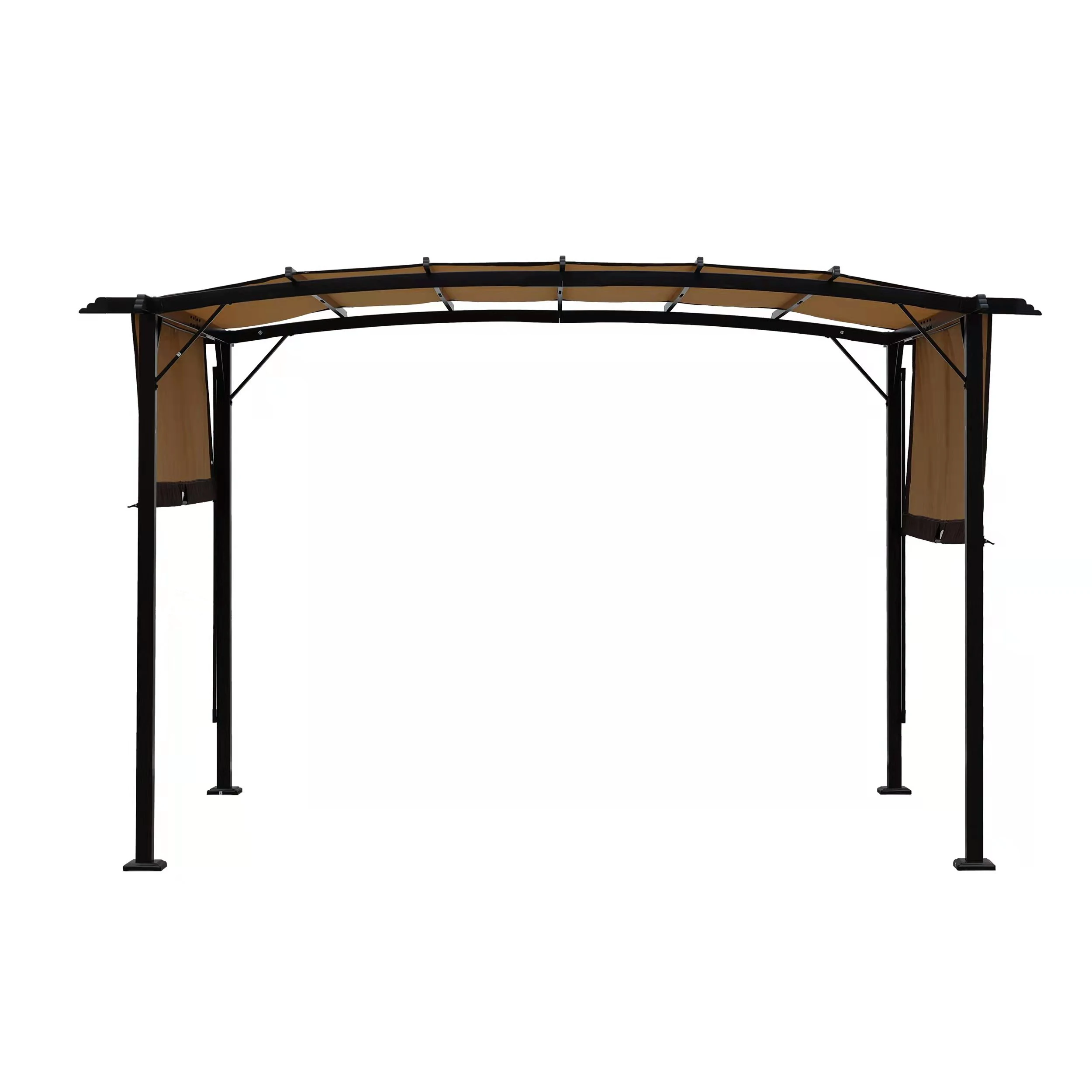 

12 x 9 Ft Outdoor Pergola Patio Gazebo,Retractable Shade Canopy,Steel Frame Grape Gazebo,Sunshelter Pergola