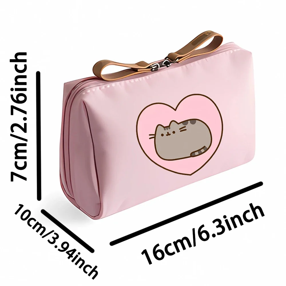 Pusheens Cosmetic Case Girl Childern\'s Anime Cartoon Printing borsa per il trucco femminile per adolescenti donna Office Student Coin Kid Cute Gift