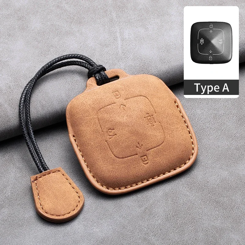 

Для Zeekr 001 Защитный автомобильный смарт-брелок, держатель для ключей, аксессуары для ключей, товары для интерьера, кожаный чехол для дистанционного ключа автомобиля