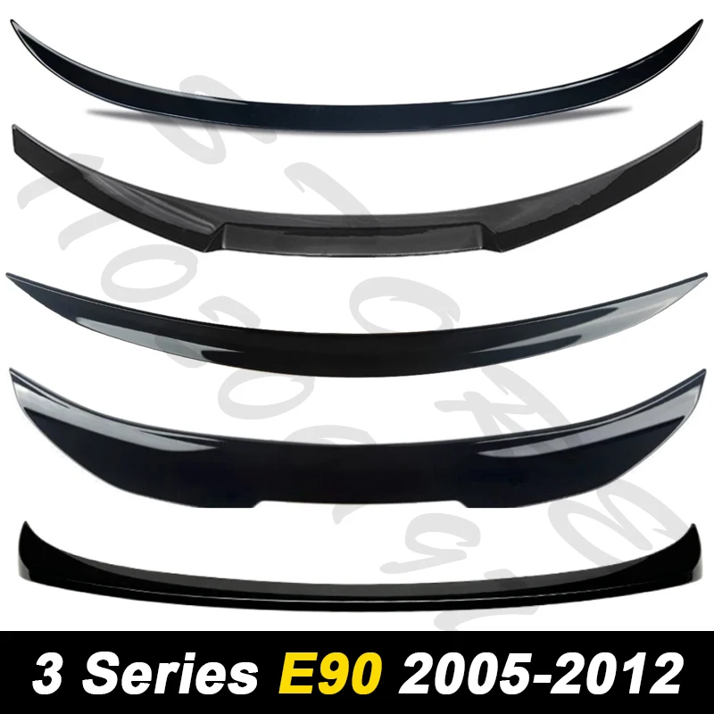 

for 2005-2012 E90 BMW 3 Series 318 320 325 330 335 Rear Trunk Wing Spoiler Gloss Black / Carbon Fiber M3 M4 MP PSM CSL Style