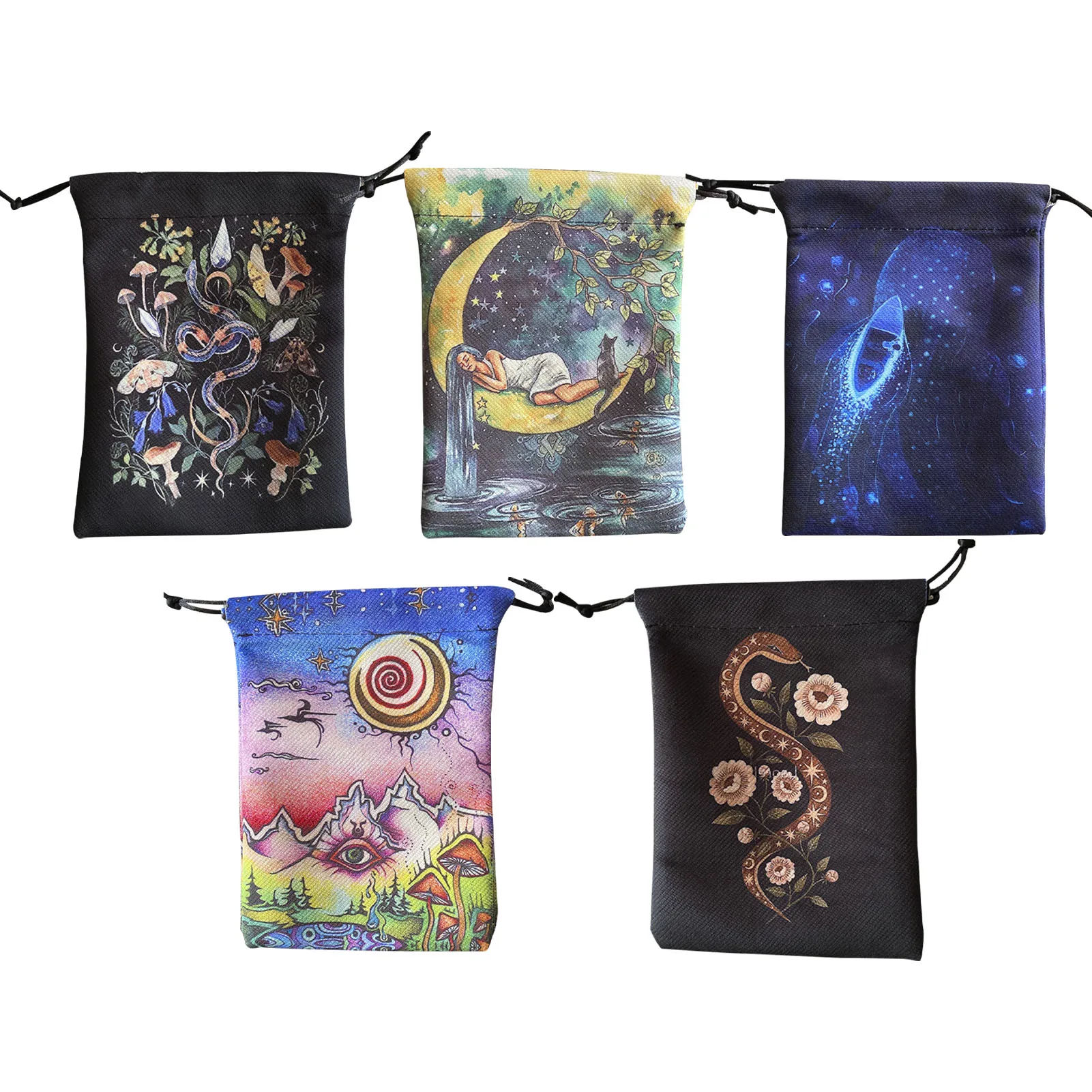 Velvet Tarot Card Storage Bag Drawstring Pouches For Jewelry Glasses Necklaces Flannel Holder For Consultants Magicians