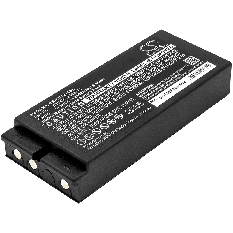

Ni-MH Crane Remote Control Battery for IKUSI, 4.8V, 2000mAh, Compatible Models: BERLINDE, GH, IK3, IK4, IKONTROL, JASO, T70/3