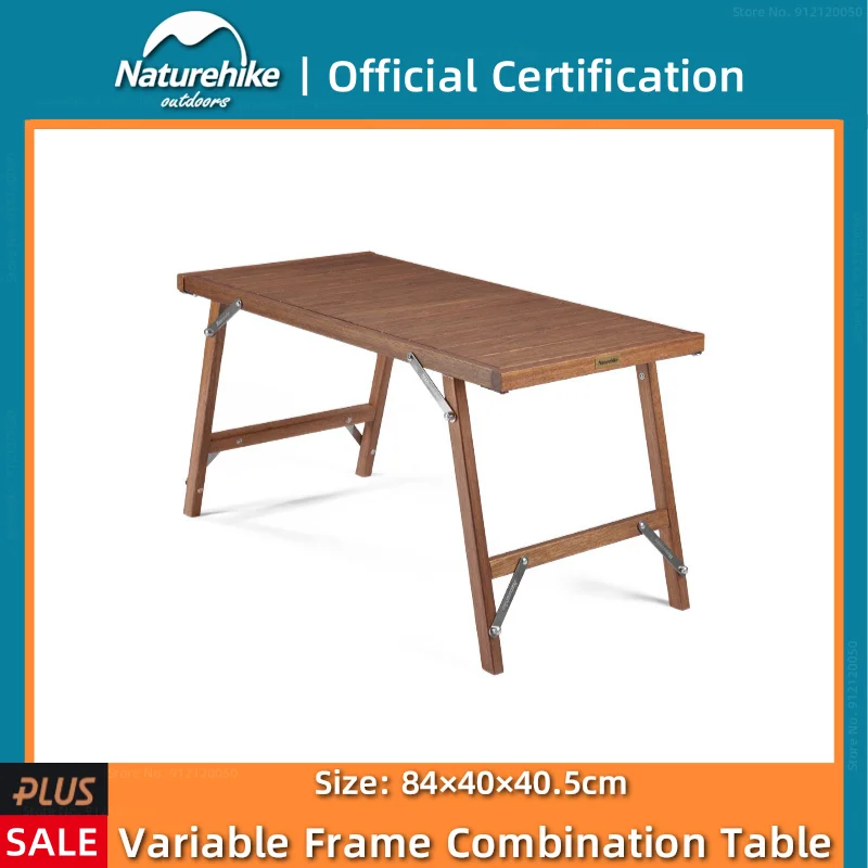 

Naturehike Outdoor Solid Wood IGT Variable Frame Combo Table Solid And Durable Detachable Portable Camping Picnic Folding Table