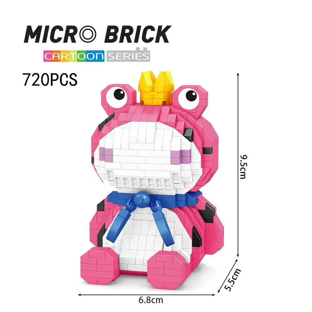 Idea Cartoon Animal Micro Diamond Block Prince Frog Baby Building Bricks Construction Kits Nanobricks Toys For Kids Gifts