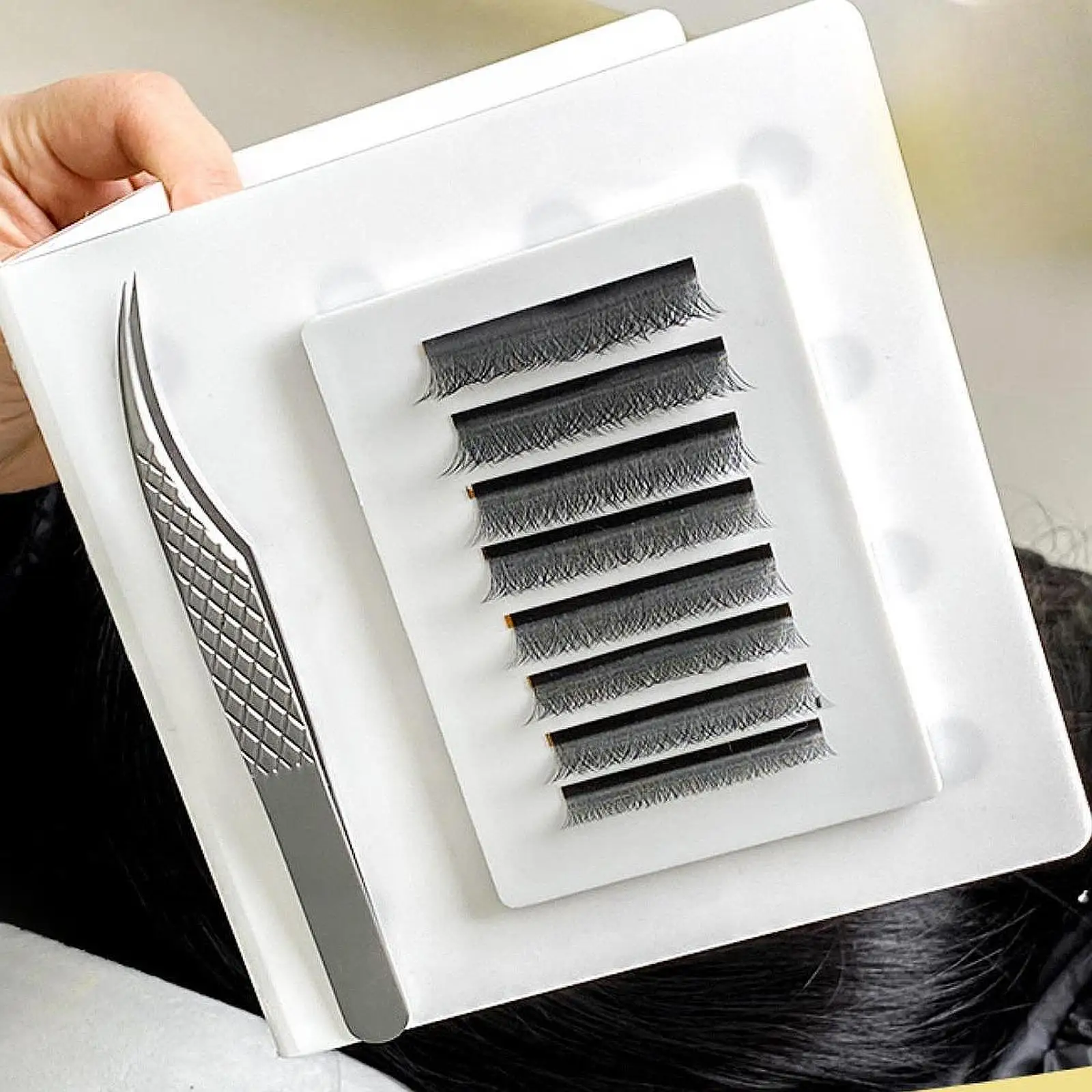 Wimpernverlängerungskissen, Regal, Wimpernverlängerungswerkzeug, Organizer, Regal, Vitrine, Werkbank, für Frauen und Mädchen