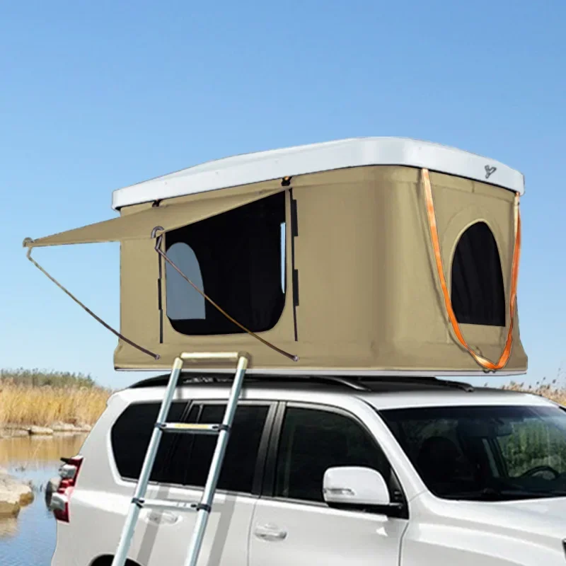

Outdoor Automatic Pop Up Hard Shell Camping Car Roof Top Tent Soft Cover Rooftop for sale