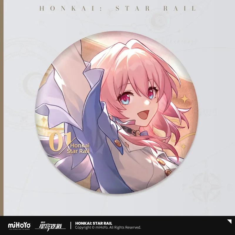 Oficjalna broszka Honkai Star Rail Original Authentic QDZL Theme Series Dan Heng Caelus Stelle March 7th Badge Prezenty świąteczne