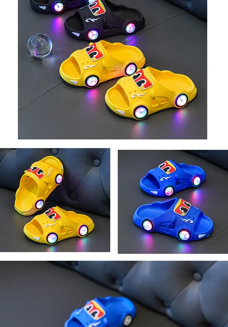Neue 2026 Kinder-LED-Slipper für den Sommer, Outdoor, beidseitig tragbar, rutschfest, niedliche kleine Kindersandalen, Jungen-Slipper für Zuhause. – Detail 16