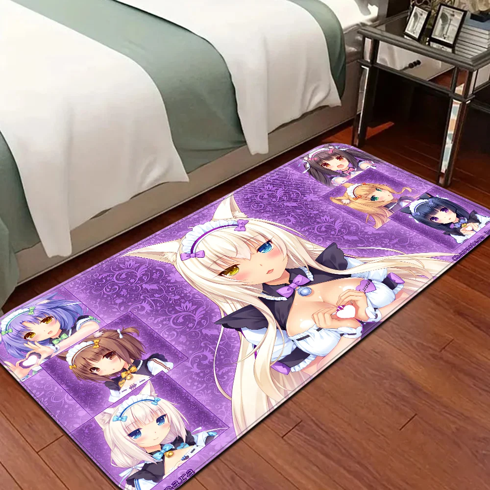 N-nekopara Floor Mat Kids Room Bedroom Decoration Balcony Anti-Slip Doormat Living Room Welcome Rug