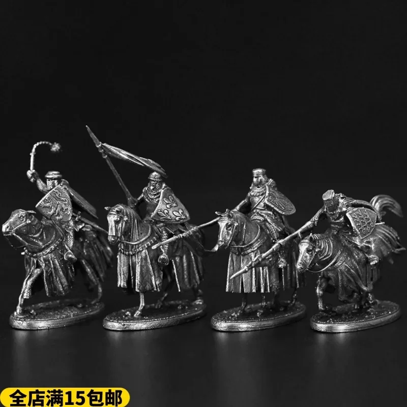 

Metal Guardian Knight Model Miniature Action Figures Toys Game Chess Pieces Decoration Desktop Static Ornament Accessories Gift