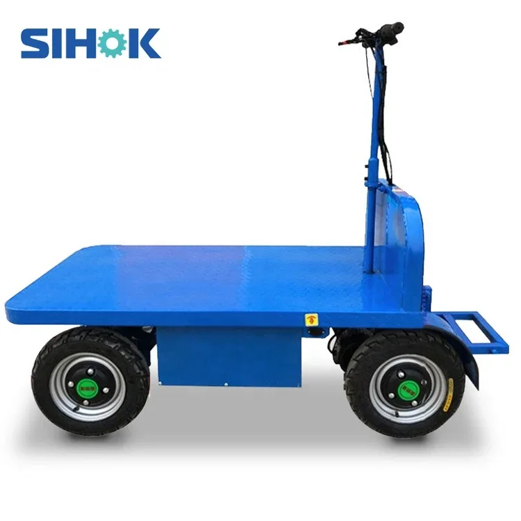 Material Handling Four Wheel Heavy  Flat Truck Electric Hand Truck Trolley Stainless Steel Foldable Hand Trolley