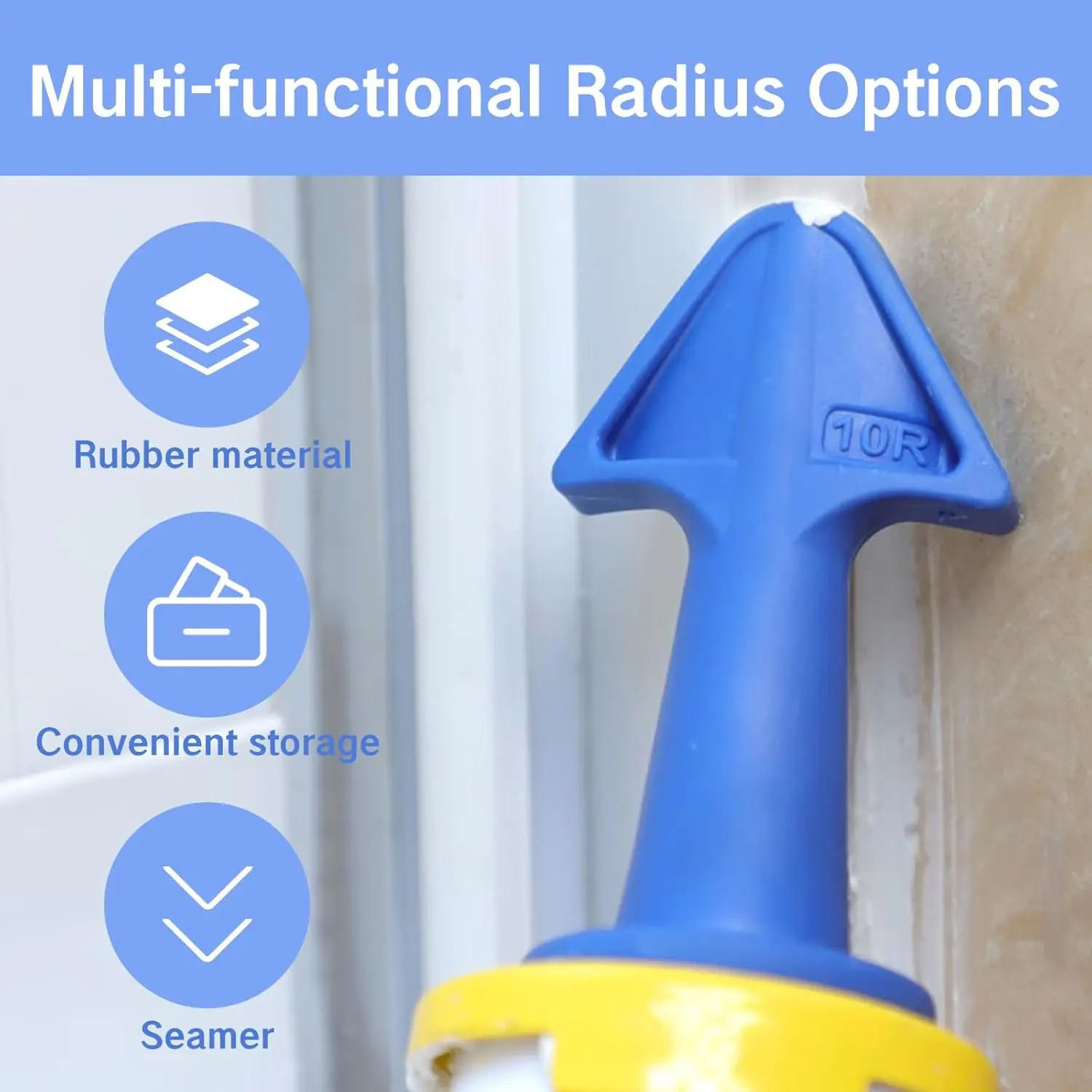 

3PCS Silicone Sealant Finishing Grout Kit Caulk Tip Tool Fit For Finishing Grout and Sealant Caulk Gun Reusable Accessories