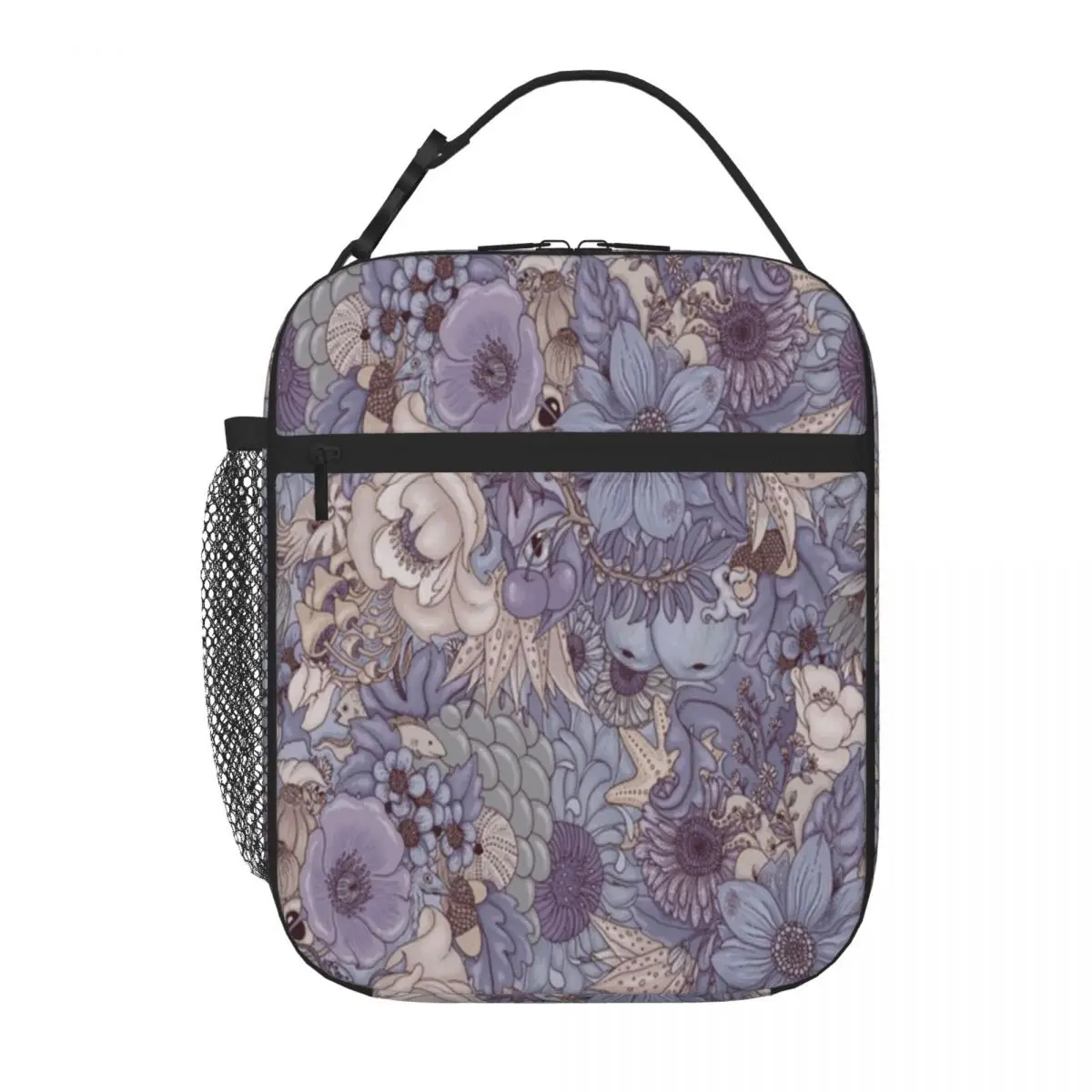Hot Sale The Wild Side - Lavender Ice Simple Insulated Snack Tote Open Air Meal Bento Bag