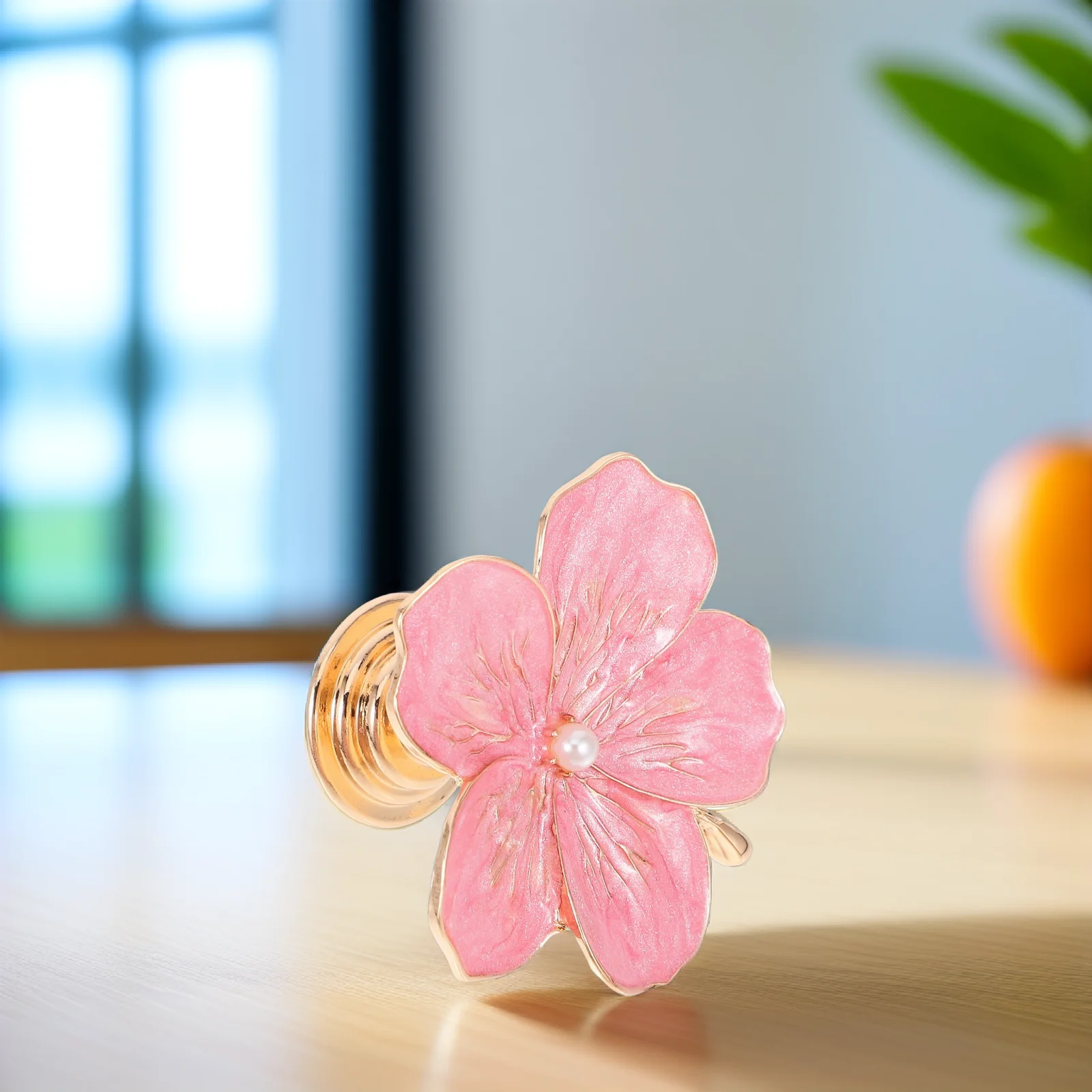 

Elegant Flower Shape Zinc Alloy Knob for Cabinets Drawers Doors Wardrobes Dressers Modern Home Decor Replacement Handle