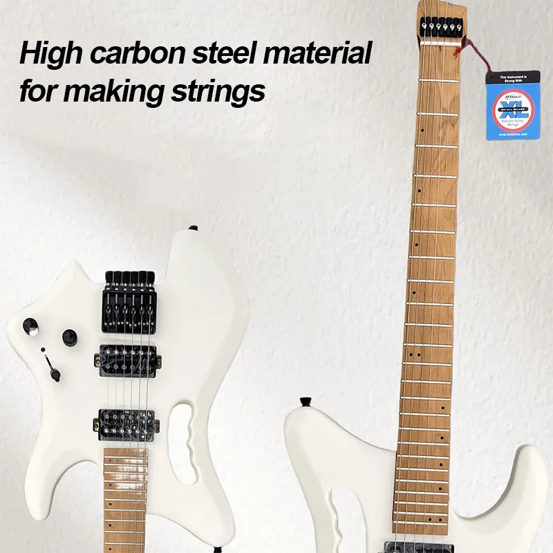 جيتار كهربائي بدون رأس، جيتار خفيف الوزن للسفر، جسم الماهوجني، لوح فريتس من خشب الورد، لاقطات AlNiCo للمبتدئين، مشغل متقدم