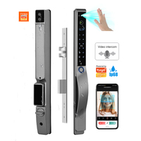 TYSH Tuya Waterproof 3D Face Recognition Aluminum Sliding Door Lock Electric Fingerprint Password Tuya Wifi Smart Lock