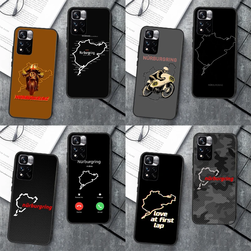 Yarış Motor spor Nurburgring durumda Xiaomi Redmi için not 12 11 10 9 8 Pro not 12S 11S 10S 9S Redmi için kapak 9 10 12 C