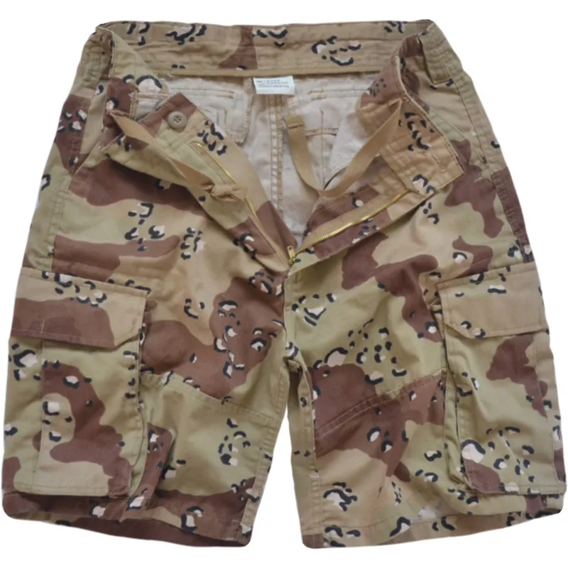Outdoor Breathable Polyester-Cotton Six-Color Chocolate Shorts