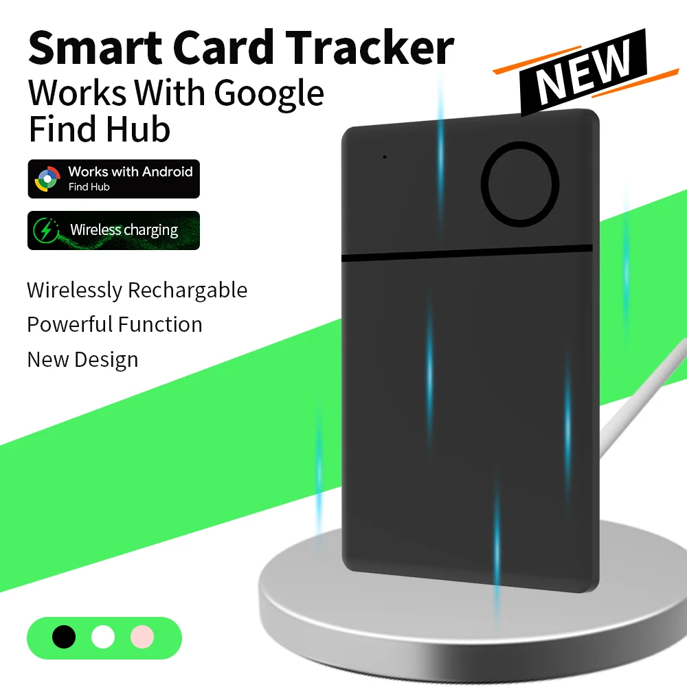 Android Tracker Smart Card Rechargeable Locator Work with Google's Find Hub App Navigation Device Sound Fast Tracking for Xiaomi