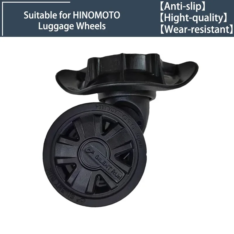 

For HINOMOTO HLW Easy-Install Luggage Wheel Replacement Parts Universal Silent Wheels with 360-Degree Rotation Fits Most Luggage